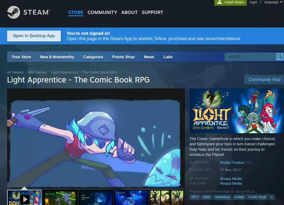 Temukan Light Apprentice di Steam